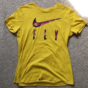 Nike mustard yellow t-shirt,colored logo